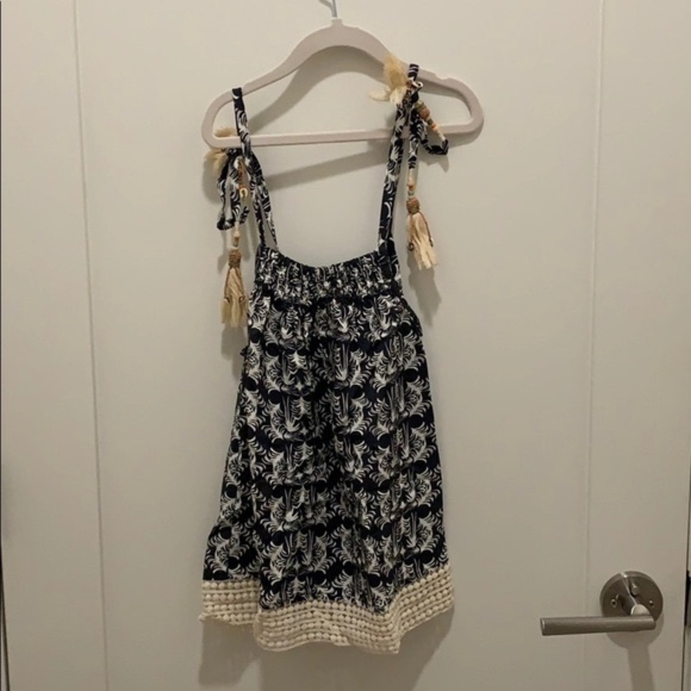 NWT Girls Skemo Palm Tree String Dress in Black size small